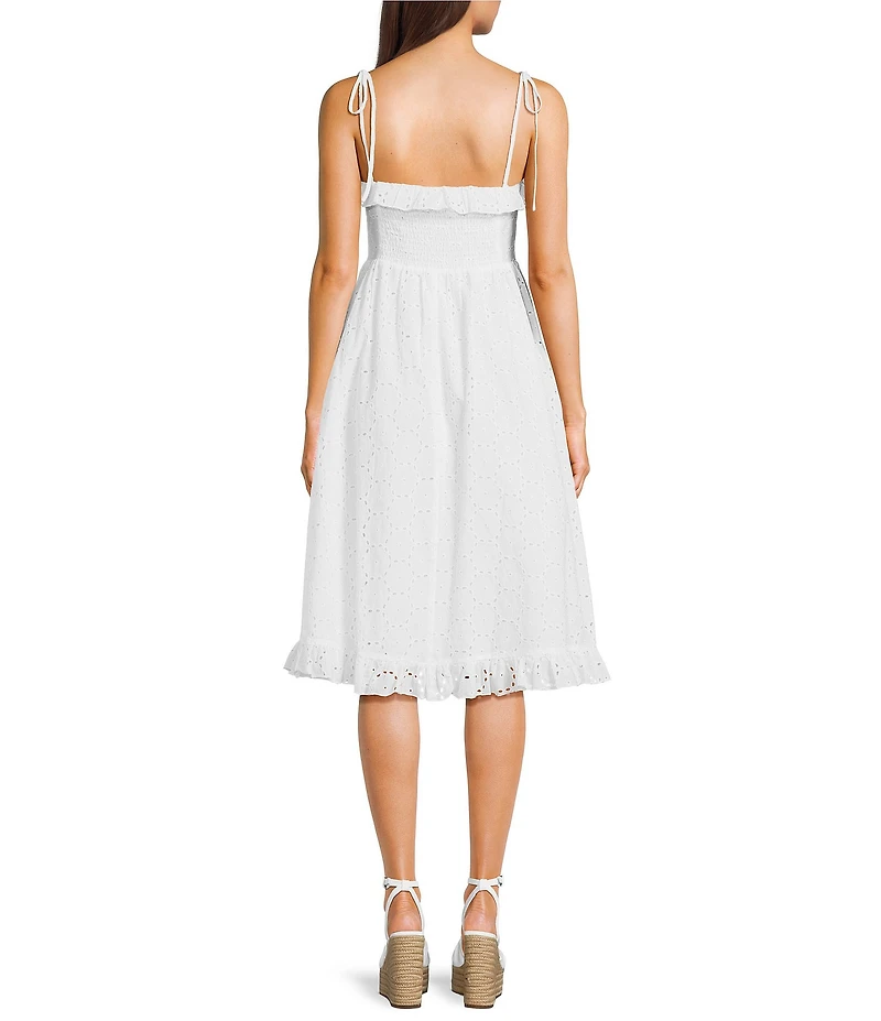 KatieJNYC Sleeveless Ivy Eyelet Midi Dress