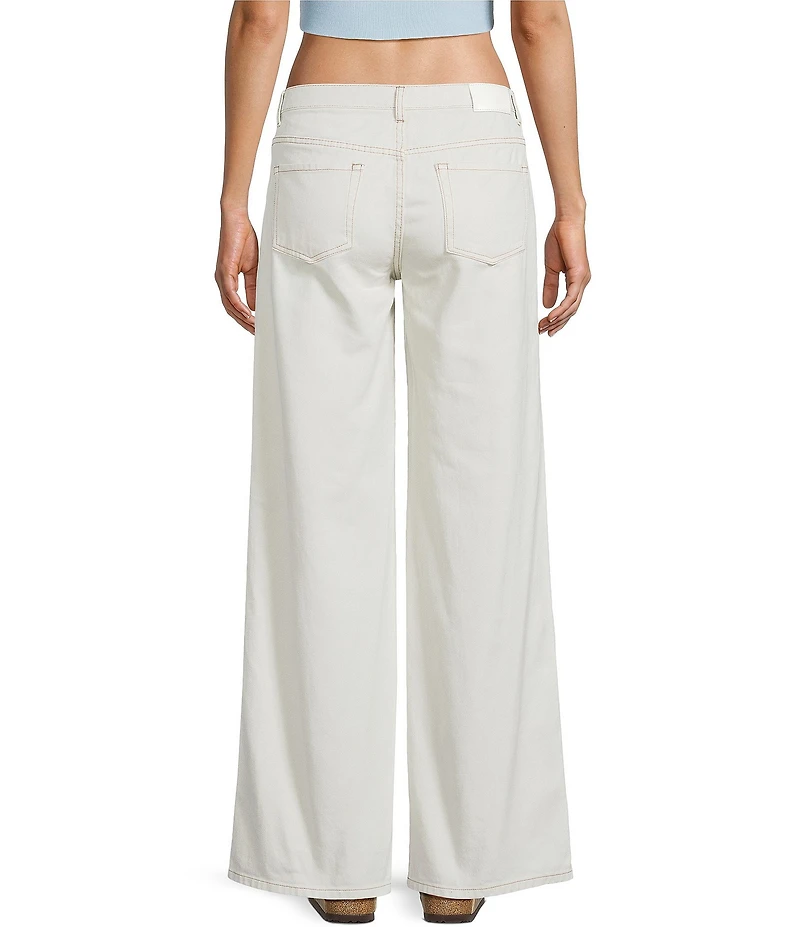 KatieJNYC Solid Wide Leg Chicago Denim Jeans