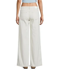 KatieJNYC Solid Wide Leg Chicago Denim Jeans
