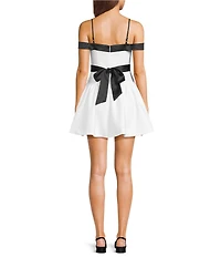 KatieJNYC Square Neck Drop Waist Mini Dress