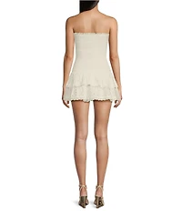 KatieJNYC Strapless Eyelet Mini Melinda Dress