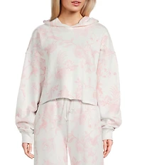 KatieJNYC Toile Long Sleeve Cropped Hoodie