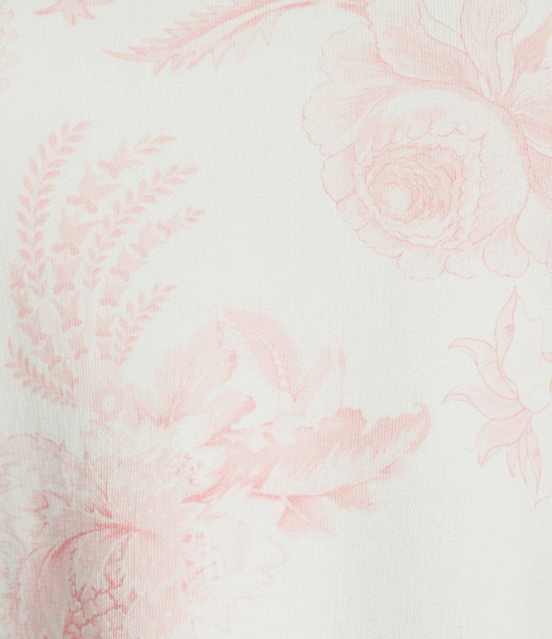 KatieJNYC Toile Long Sleeve Cropped Hoodie