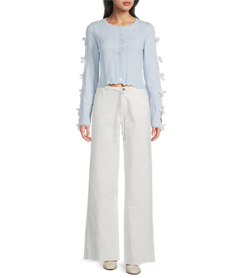 KatieJNYC Tribeca Drawstring Straight Leg Jeans