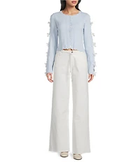 KatieJNYC Tribeca Drawstring Straight Leg Jeans