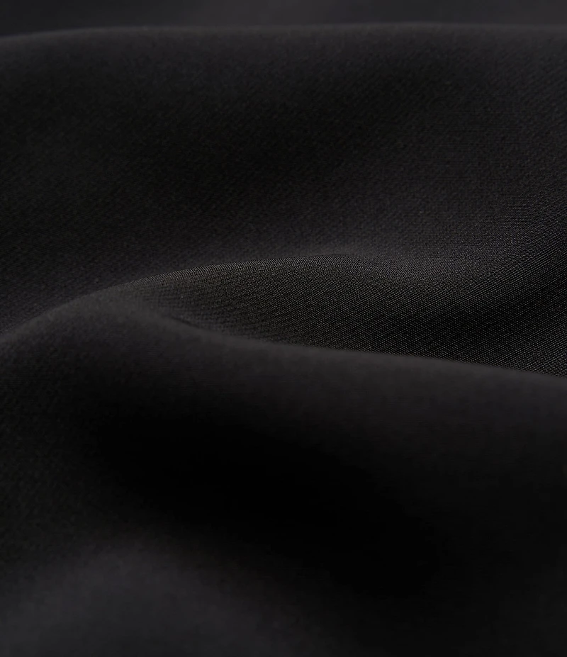 Kay Unger Colbie Stretch Crepe V-Neck 3/4 Sleeve Straight Leg Asymmetrical Jacket Jumpsuit