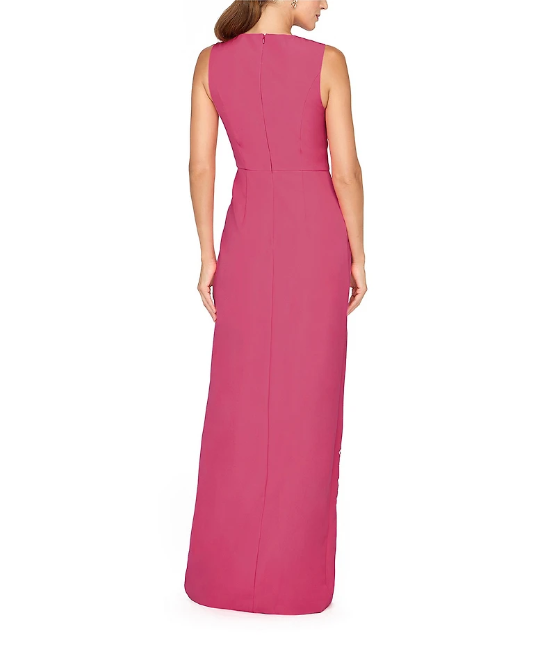 Kay Unger Isobel Laser Cut Crepe Column Gown