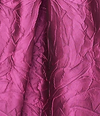 Kay Unger Jacquard V-Neck Sleeveless Pleated Gown