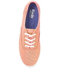Keds Champion Canvas Mesh Lace Up Sneakers