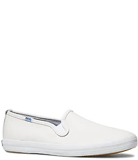 Keds Champion Leather Slip On Sneakers