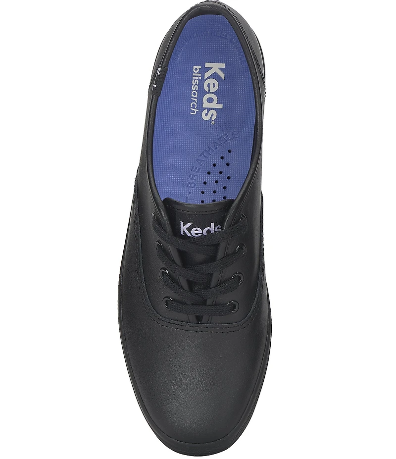 Keds Champion Leather Lace Up Retro Sneakers