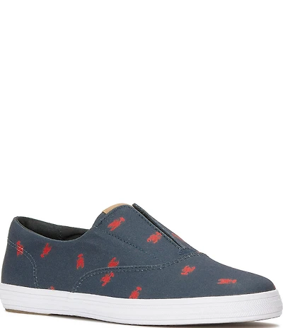 Keds Champion Lobster Print Canvas Slip On Sneakers