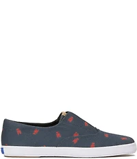 Keds Champion Lobster Print Canvas Slip On Sneakers