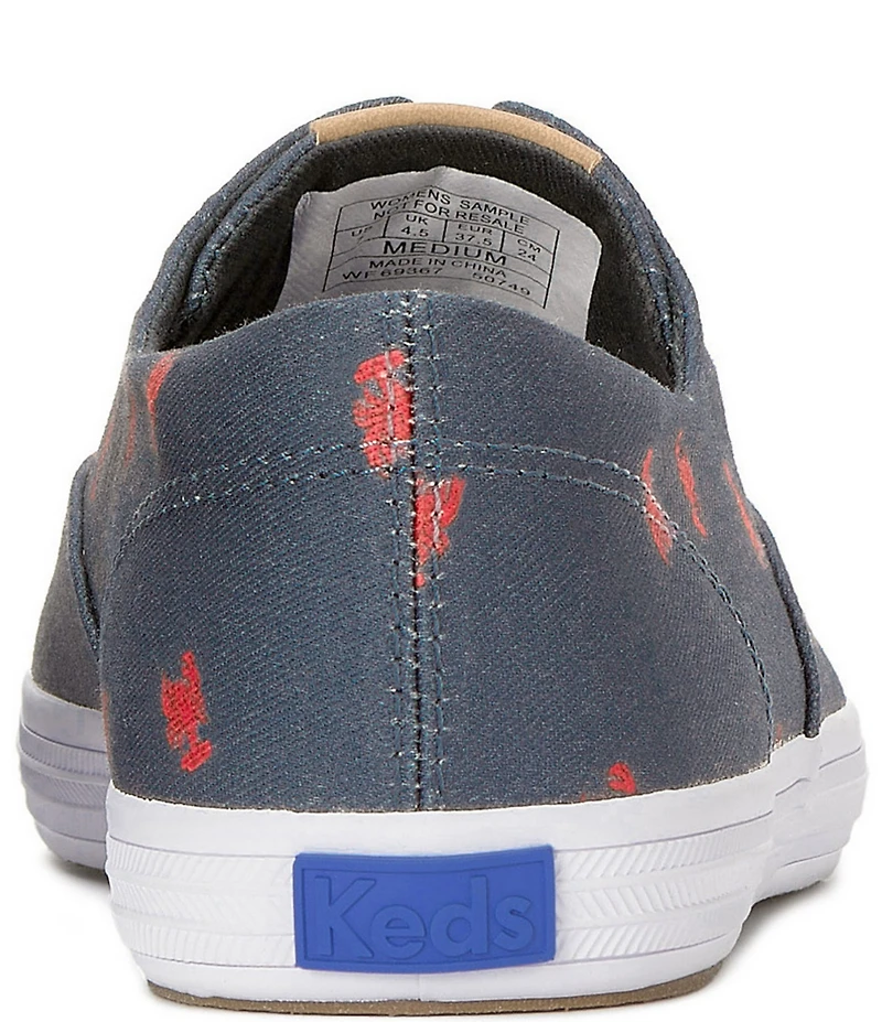 Keds Champion Lobster Print Canvas Slip On Sneakers