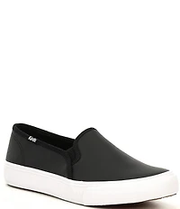 Keds Double Decker Leather Slip On Sneakers