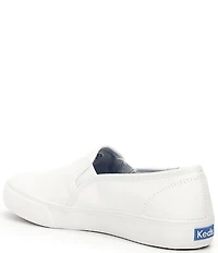 Keds Double Decker Leather Slip On Sneakers