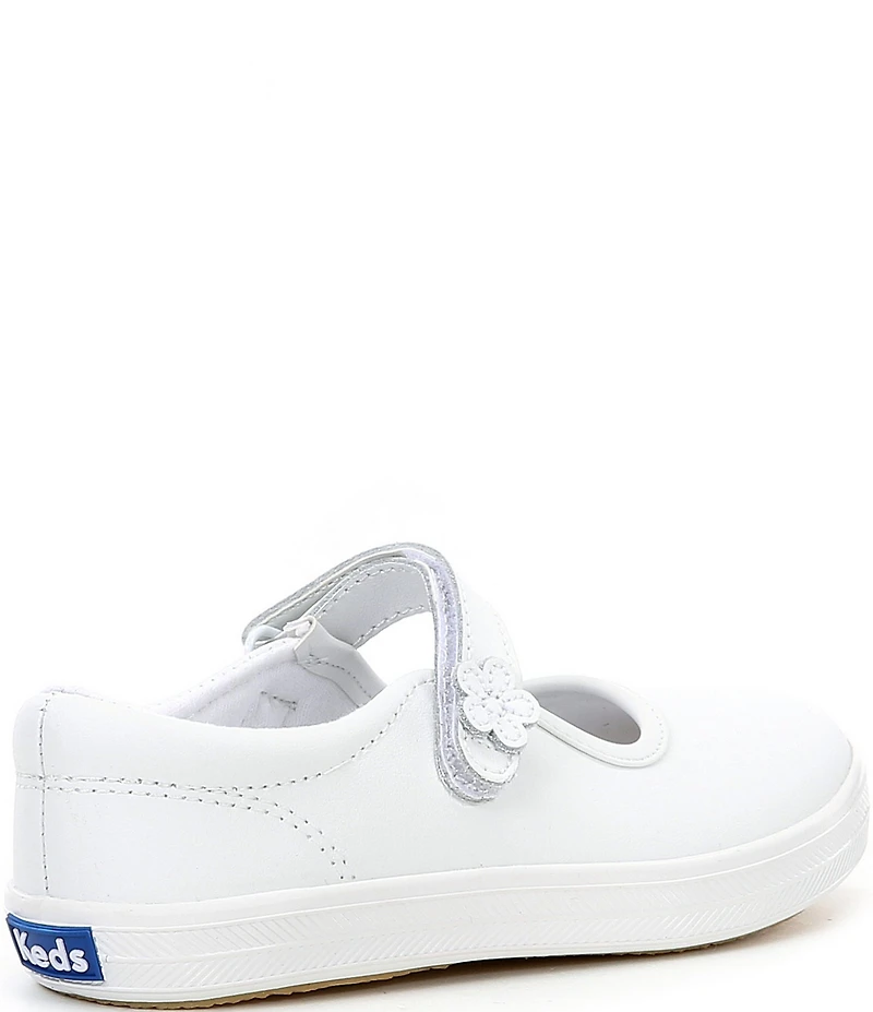 Keds Girls' Ella Leather Flower Ornamented Mary Jane Flats (Infant)