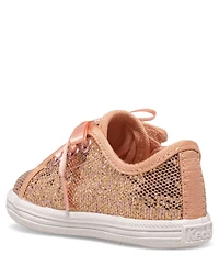 Keds Girls' Kickstart Celebrations Sparkle Alternative Closure Sneaker Crib Shoes (Infant)