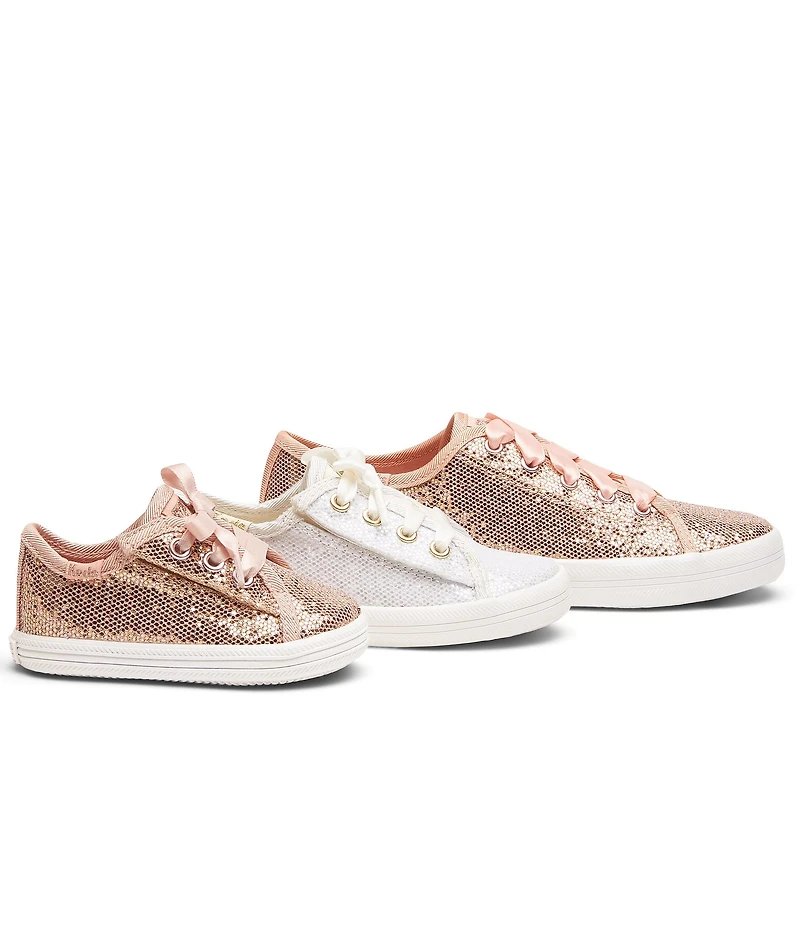Keds Girls' Kickstart Celebrations Sparkle Alternative Closure Sneaker Crib Shoes (Infant)