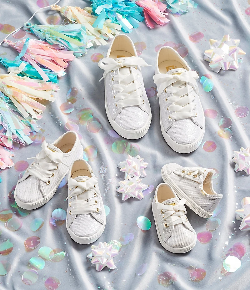 Keds Girls' Kickstart Jr Celebrations Sparkle Alternative Closure Sneakers (Infant)