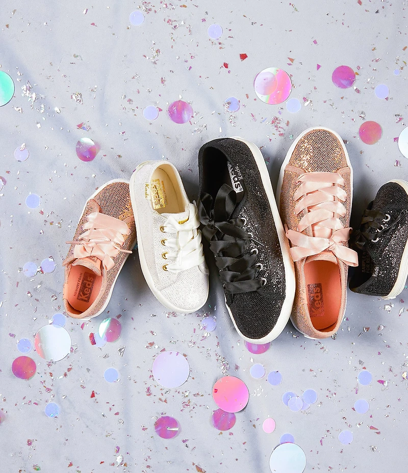 Keds Girls' Kickstart Jr Celebrations Sparkle Alternative Closure Sneakers (Infant)