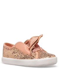Keds Girls' Kickstart Jr Celebrations Sparkle Glitter Alternative Closure Sneakers (Toddler)