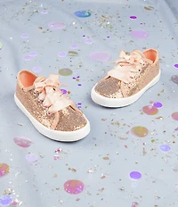 Keds Girls' Kickstart Jr Celebrations Sparkle Glitter Alternative Closure Sneakers (Toddler)