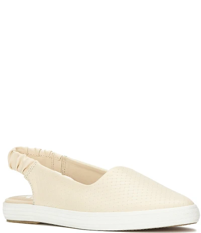 Keds Point Leather Slingback Slip On Flats