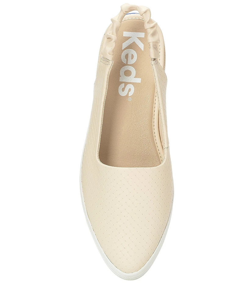 Keds Point Leather Slingback Slip On Flats