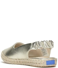 Keds Point Metallic Leather Espadrille Slingback Slip On Flats