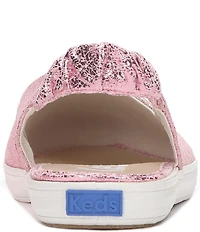 Keds Point Slingback Distressed Metallic Leather Flats