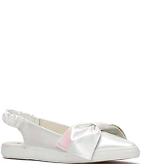 Keds Point Slingback Metallic Leather Bow Flats