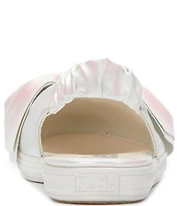 Keds Point Slingback Metallic Leather Bow Flats