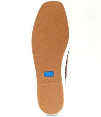 Keds Square Toe Leopard Print Suede Loafers