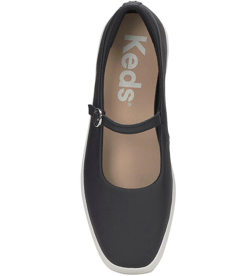Keds Square Toe Mary Jane Leather Flats