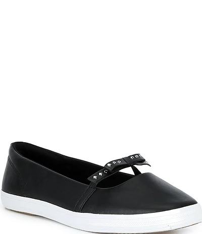 Keds Square Toe Mini Bow Mary Jane Ballet Flats