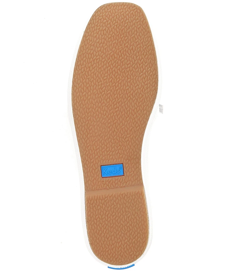 Keds Square Toe Mini Bow Metallic Leather Mary Janes