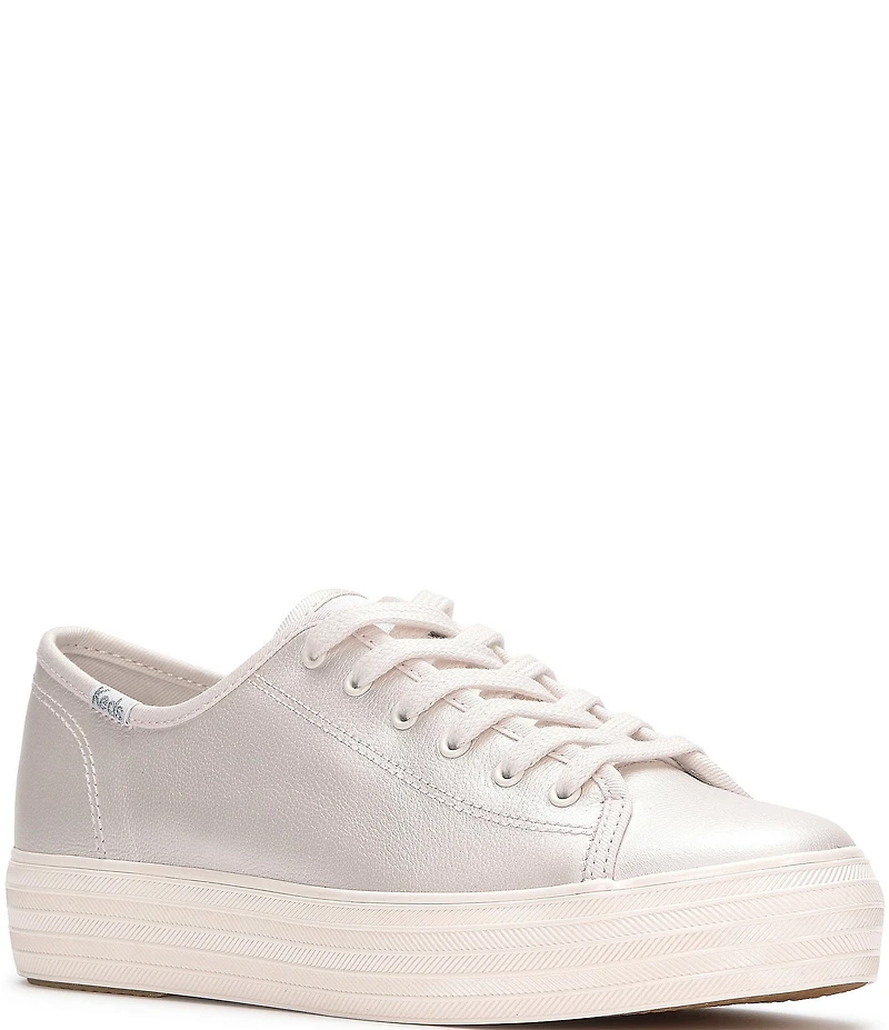 Keds Triple Kick Leather Platform Sneakers