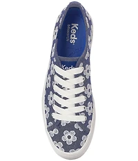 Keds Triple Up Daisy Embroidered Chambray Platform Sneakers