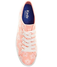 Keds Triple Up Floral Embroidered Canvas Platform Sneakers