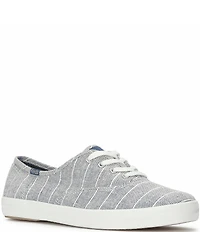 Keds Women's Champion Canvas Stripe Lace Up Sneakers