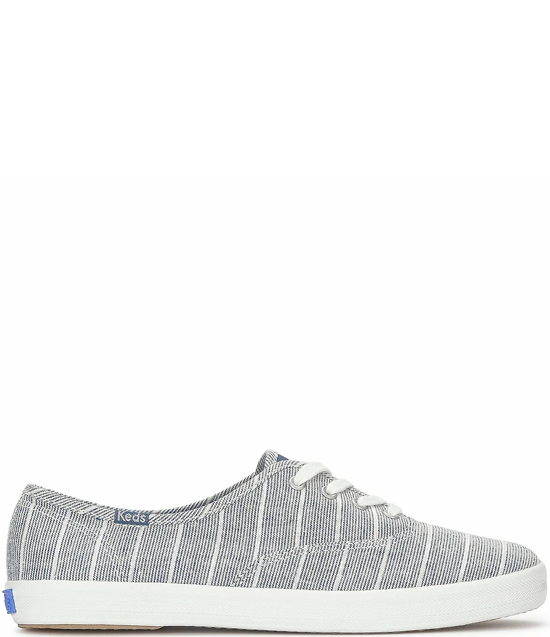 Keds Women's Champion Canvas Stripe Lace Up Sneakers