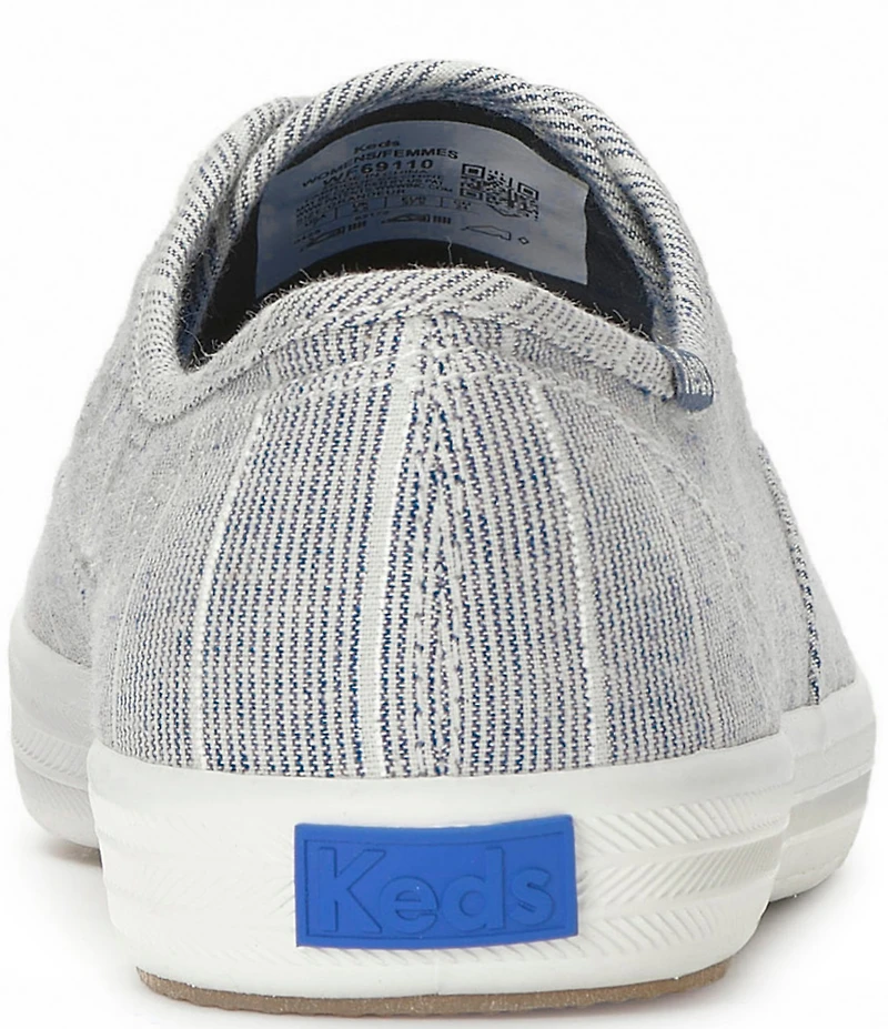 Keds Women's Champion Canvas Stripe Lace Up Sneakers