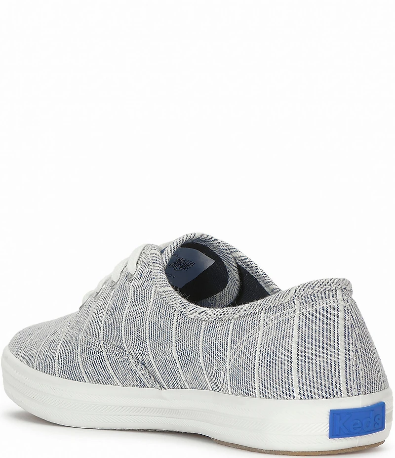Keds Women's Champion Canvas Stripe Lace Up Sneakers