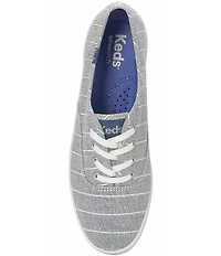 Keds Women's Champion Canvas Stripe Lace Up Sneakers