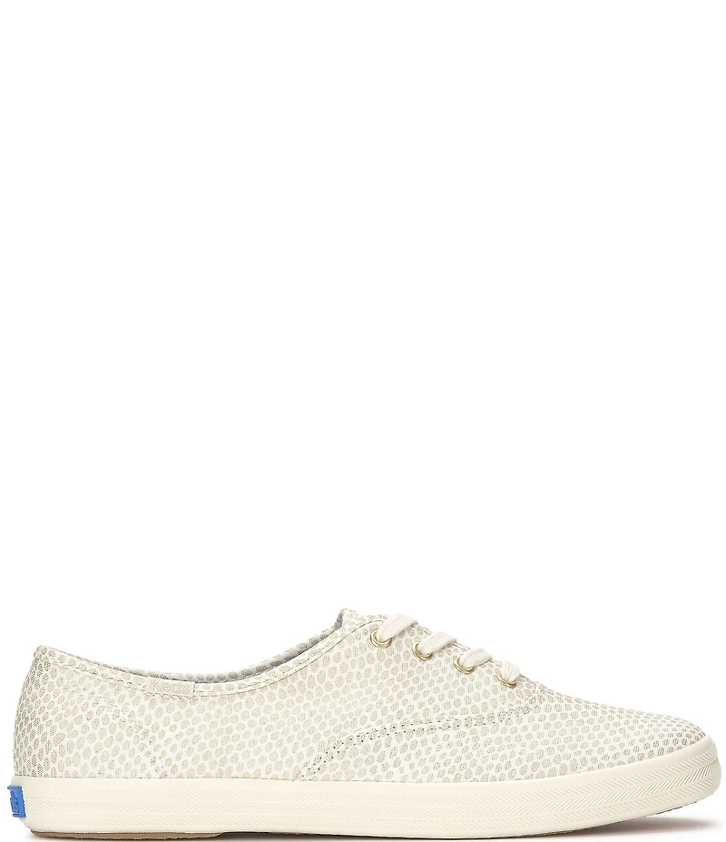 Keds Women's Champion Fishnet Print Canvas Lace Up Sneakers