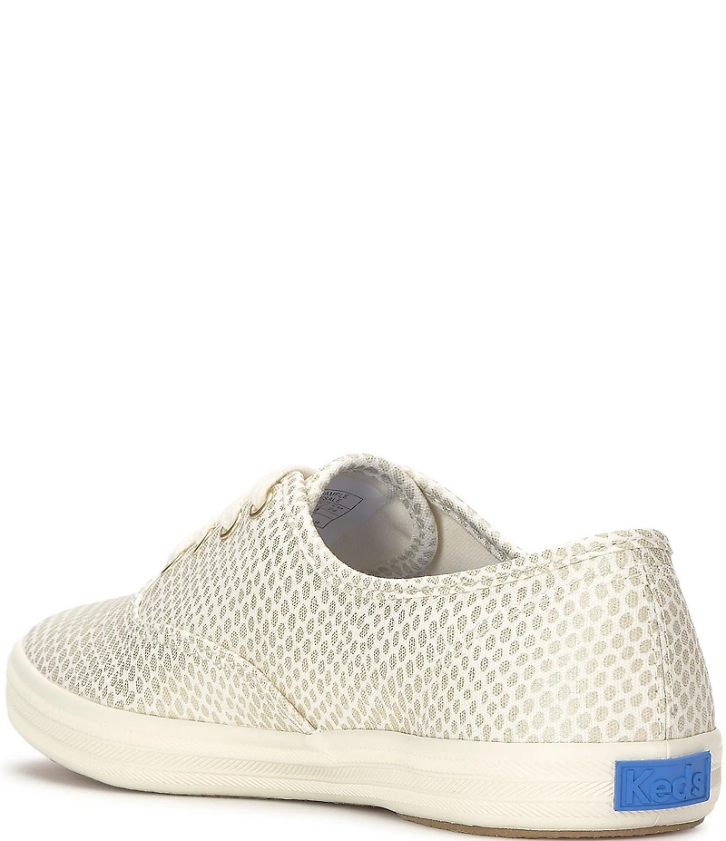 Keds Women's Champion Fishnet Print Canvas Lace Up Sneakers