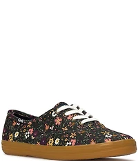 Keds Women's Champion Floral Print Canvas Lace Up Sneakers