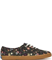 Keds Women's Champion Floral Print Canvas Lace Up Sneakers