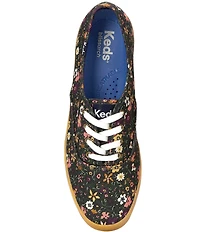 Keds Women's Champion Floral Print Canvas Lace Up Sneakers